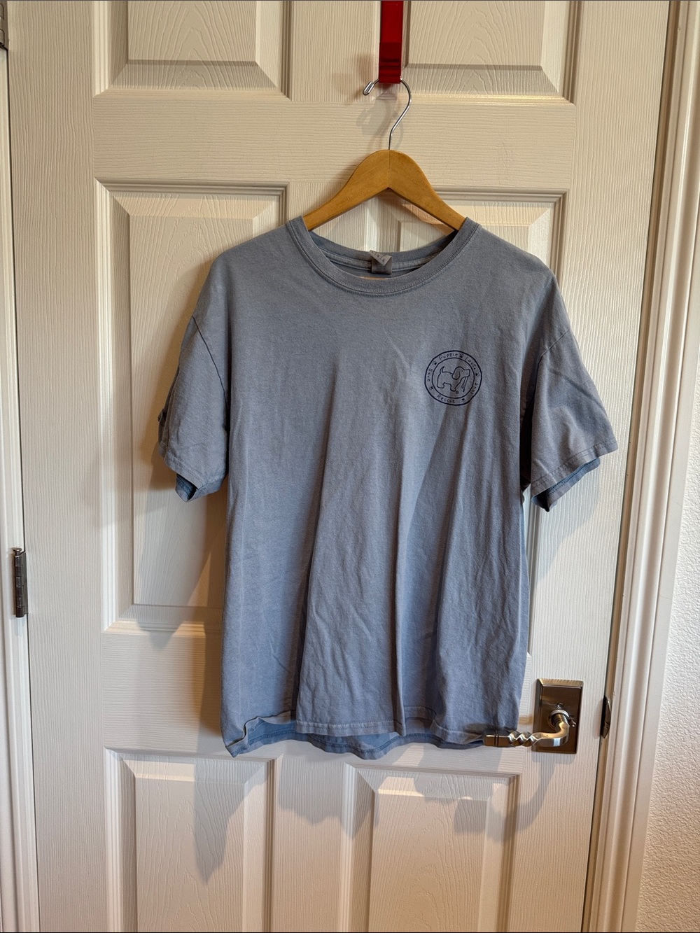 Short-Sleeve Crewneck T-Shirt in Light Blue puppy love. Maryland. Lacrosse.